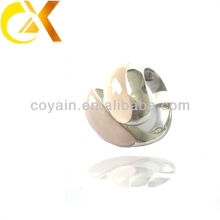 2013 Hot Selling Fashionable Stainless Steel Agate Rings